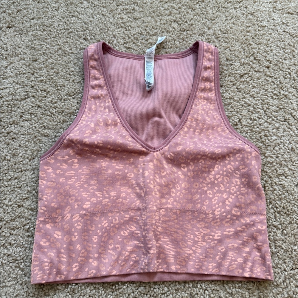 Athleta Pink Leopard Tank Top - Picture 1 of 3